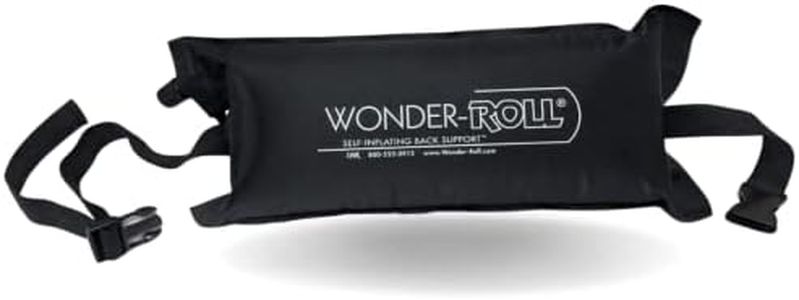 Wonder-Roll Self Inflating Travel Lumbar Pillow | Self Inflating Pillow Helps to Relax The Back. Use as an Inflatable Back Pillow, Inflatable Lumbar Pillow, and Inflatable Back Support