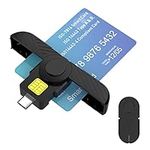 USB C DOD Military USB Common Access CAC Smart Card Reader and ID CAC Card Reader,Compatible with Mac Os, Windows,Linux(Mini Foldable and Portable Type C) New