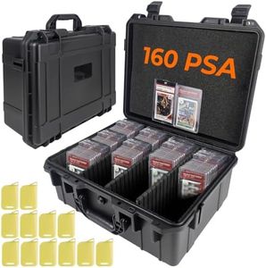 Brarvagur Graded Card Case, Slab Case Holds 160 PSA Slabs, Premium Trading Card Storage Box Compatible with PSA/BGS/SGC Graded Slabs