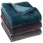 Onarway Dog Blanket for Pet Washable: Fluffy Soft Medium Throw for Cat Puppy Kitten Dogs - 3packs 70x100cm Pet Blankets for Sofa Bed Car Indoor Grey Purple Lake Green