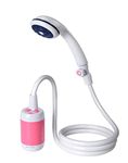 Camping Shower Portable Shower Outdoor Shower Handheld Electric Shower,Water Flow Stalls Adjustment,Flow Contol and Shut OFF Valve,4800mAh Rechargeable Battery for Showering,Washing,Cleaning,etc(pink)