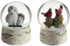 Romway S/2 Christmas Snow Globe, Snowglobes Cardinal Snow Globes, Snow Globes, Owl Snow Globes