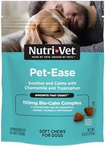 Nutri-Vet Pet-Ease Soft Chews for Dogs - Vet Formulated with Chamomile and Tryptophan to Soothe and Calm Dogs - 6.0 oz
