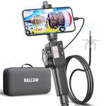 Ralcam Endoscope Inspection Camera with Light - 1080P HD Digital Borescope 8.5mm Snake Camera with 8 Adjustable LED, 3.2ft Semi-Rigid Cable, Articulating Endoscope for Android and IOS Smartphone