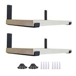 AddGrace 4 Pcs Black Shelf Brackets Heavy Duty Scaffold Board Shelf Brackets 8 Inch Metal Shelving Brackets with Screws and Anchors for Living Room Bedroom