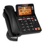 AT&T CD4930 Corded Phone with Answering System and Caller ID, Black