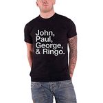 Unknown Men's John Paul George and Ringo T Shirt, Black, L UK