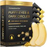 AVJONE 24K Gold Eye Mask -30 Pairs- Puffy Eyes and Dark Circles Treatments – Relieve Pressure and Reduce Wrinkles, Revitalize and Refresh Your Skin