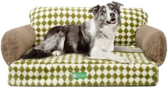 Cat Bed for Indoor Cats Orthopedic Dog Bed for Small Medium Dogs, Egg- Foam Pet Bed with Removable Washable Cover and Non-Slip Bottom (Large, Green)