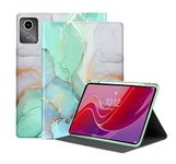 ProElite Book Cover Case for Lenovo Tab M11 11 inch Cover, Smart flip case Book Cover for Lenovo Tab M11 11 inch with Pen Holder, Marble Green