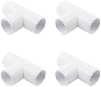 PVC Fitting Connector,ULIFESTAR PVC Corner Fittings,Furniture Grade Pipe Elbow Connector,SCH40 White Frame Furniture Connectors for DIY Shelf Garden Support Structure