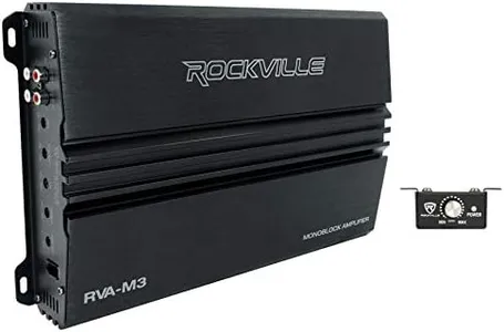 Rockville RVA-M3 V2 4000w Peak/1000w RMS @ 1 Ohm Amplifier Mono Car Amp+Remote