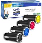 Compatible Xerox Toner Cartridge C600 C605 Series VICTORSTAR Standard Capacity 6000 Pages Yield Each Color for Xerox VersaLink C600 C605 Laser Printers (4 Colors)