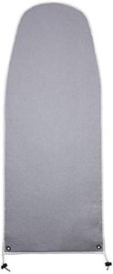 Over The Door Ironing Board Cover & Replacement Pad 42” x 14” - Italian Made for Homz Door Mounted Ironing Board with Grommets - 3 Layers - AlumiTek Coated Gray Color with Pull Bungee Cord Fit System