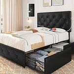 Yaheetech Full Size Upholstered Bed