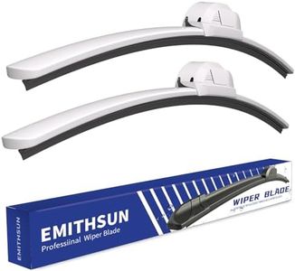 EMITHSUN OEM QUALITY 28" + 14" Premium All-Seasons Durable Stable And Quiet White Windshield Wiper Blades (Set of 2)