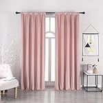 nanbowang Pink Velvet Curtains Rod 