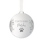 Pet memorial personalised christmas hanging ornament, christmas ornaments for dog or cat, pet memorial plaques for christmas tree, christmas remembrance of dog or cat bauble (In memory of pet)