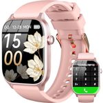 Smart Watch for Men Women- Answer/Make Call, 2024 IP68 Waterproof Fitness Tracker Watch with Sleep Step Counter Activity Smartwatch for Samsung Andriod iPhone iOS (Pink, 1.83)