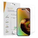 kwmobile Screen Protectors Compatible with iPhone 15 Screen Protector - 3X Ultra-Clear Transparent Phone Films