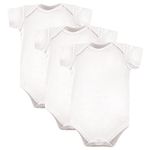 Luvable Friends Unisex Baby Cotton Bodysuits - White - 3-6 Months