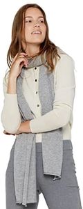 State Cashmere Unisex Long Jersey Knit Scarf Made with 100% Pure Inner Mongolian Cashmere - Elegant, Soft, & Versatile - Ultra Warm Winter Accessories - (Pale Charcoal, 80"x13.5")