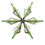 YLA Broadheads 100 Grains 3 Blades Steel Arrows Heads for Archery Bow Hunting Outdoor - 12 pcs/lot Green Color