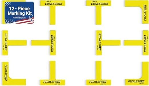 PicklePro CourtMark Pickleball Court Marking Kit with Carry Bag– Portable Pickleball Court Lines & Markers – 12-Piece Non-Slip PVC Lines Kit for Indoor & Outdoor Temporary Courts