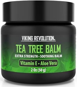 Viking Revolution Tea Tree Oil Cream - Super Balm Athletes Foot Cream - for Eczema, Jock Itch, Ringworm, Nail Treatment - Soothing Skin Moisturizer for Itchy, Scaly, Cracked Skin, 2 Ounce (Pack of 1)