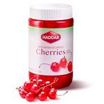 Haddar Red Maraschino Cherries with Stems, 430g | Old Fashioned Cocktail Cherries | Sweet & Vibrant Cherries for Dessert Garnish, Baking, Drinks