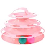 The Pets Company Cat and Kitten Toy Roller Tower 4 -Levels, Tower with Balls & Tracks, Cats and Kittens Interactive Toy for Indoor/Outdoor