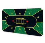 LaiEr Poker Mat 10 Players Texas Hold'em Poker Rubber Mat Poker Topper for Tables Folding Portable Poker Table Top Layoutw for Poker Games Blackjack Casino(240 * 120 * 0.2cm,Green)