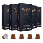 Grano Milano Ricco 50 Aluminium Coffee Pods Compatible with Nespresso Original line, Dark Roast - Intensity 11/12, Coffee Capsules Made in Italy Espresso Coffee