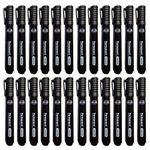 50 PCS x Black Permanent Markers Thick Bullet Tip Permanent Marker Pens Waterproof Quick Drying Pens Works on Plastic Glass Wood Metal & Fabric For Colouring Doodling Marking Stationery