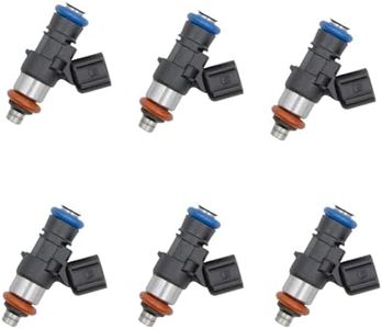 AUTO OCCASION FJ1000 Fuel Injector 6 Pack with 6 Connectors Replacement for Ford Edge Flex Fusion Taurus Lincoln MKS MKT MKX MKZ Mazda 6 CX9 Mercury Sable