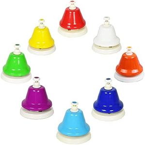 ENNBOM Desk Bells Hand Bells 8 Notes Music Bells Percussion Instrument Musical Teaching Diatonic