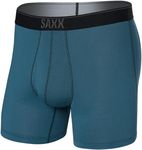 SAXX Men's Underwear – Quest Quick Dry Mesh Boxer Briefs with Built-in Pouch Support, Underwear for Men, Storm Blue, Large