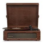 Crosley Voyager Portable Bluetooth Turntable, Brown Croc