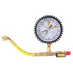 Nitrogen Pressure Gauge,1/4'' Interface Air Conditioning Pressure Gauge,Refrigeration Pressure Tester, Spherical Structure Valve,for Air Conditioning/Refrigerant/Car/Central Air Conditioning