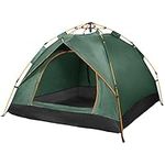 Qisan Hydraulic Dome Tent Canopy for Camping Automatic Waterproof Tents 3-4 Person Canopy Easy to Set up and package Green