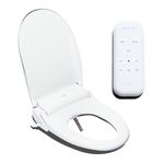 New and Improved 2024 TUSHY Ace 2.0 Elongated Electric Bidet & Heated Seat A Luxury Clean Seat Sensor & Soft Close Lid Self Cleaning Nozzle, Remote Control Water Temp, Pressure Control, and Air Drier.