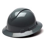 Pyramex Ridgeline Full Brim Hard Hat 4 Point Ratchet Slate Gray