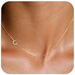 LuckFairy Gold Initial Necklace for