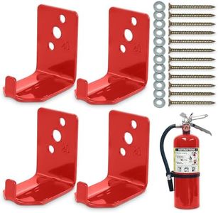 4Pcs Fire Extinguisher Mount Wall Bracket - Home Fire Extinguisher Brackets Adjustable Fire Extinguishers for The House 20LB Fire Extinguisher Bracket Screws - Fireplace Mounting Bracket Wall Hook