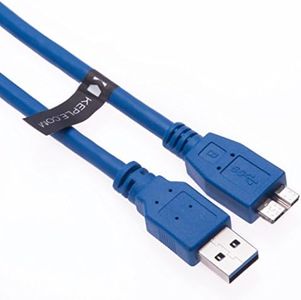 Cavo USB Micro B 3.0 Compatibile con Hard Disk HDD SSD LaCie Porsche Design/Slim /9000459 /9000480EK / P'9230 /Rugged Mini/Triple | SONY SL-BG1 / HD-S1A /SL-BG1 / HD-SG5 /HD-E2 / HD-E1 /HD-EG5 2m