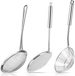 Mifoci 3 Pieces Spider Strainer Skimmer Spoon Set, Stainless Steel Mesh Strainer with Handle Wire Mesh Colander, Hot Pot Fat Skimmer Spoon, Fine Mesh Food Strainer for Cooking, Skimming (5.5 Inch)