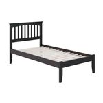 Atlantic Furniture Mission Bed with Open Foot Rail in Espresso - Twin Size