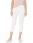 No Nonsense Women's Cotton Capri Legging, White, Large