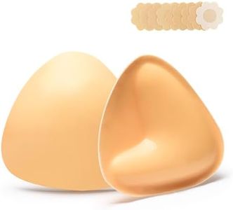 Double-Sided Sticky Bra Pads Inserts, Ultra Instant Lift Sticky Bra Push Up Bra Pads Inserts, Breast Enhancers Inserts, Chicken Cutlets Bra Insert for Swimsuit Sports Bikini Bathing Suit (B)