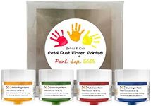 Bakell - Edible Finger Paint Petal Dust for Kids & Babies (4 Gram, 4x Jars) - Primary Color Combo Pack: Red, Blue, Green & Yellow